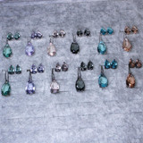 Fashion Jewelry Set Water Drop Shape Clear  Crystal Earring/Necklace Set PWX1732001