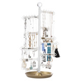 Jewelry Organizer ~ 12-Tier Stand ~ White/Gold