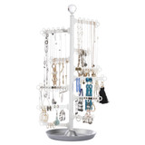 Jewelry Organizer ~ 12-Tier Stand ~ White/Silver
