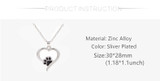 Pet Memorial Jewelry Always in my Heart Dog Cat Foot Pet Paw Print Heart Pet Lover Pendant Necklace Animal Keepsake
