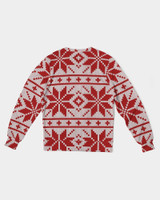 Christmas Flowers Masculine Classic French Terry Crewneck Pullover