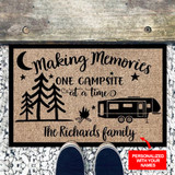 Personalized Camping Doormats Happy Camper Doormat Making Memory One Camsite At A Time Custom Welcome Camper Doormat HG