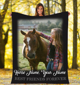 FOREVER BEST FRIENDS HORSE PERSONALIZED BLANKET