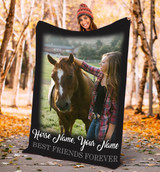 FOREVER BEST FRIENDS HORSE PERSONALIZED BLANKET