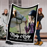 FOREVER BEST FRIENDS COW PERSONALIZED BLANKET