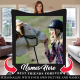 FOREVER BEST FRIENDS COW PERSONALIZED BLANKET