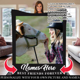 FOREVER BEST FRIENDS COW PERSONALIZED BLANKET