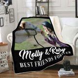 FOREVER BEST FRIENDS COW PERSONALIZED BLANKET