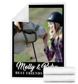 FOREVER BEST FRIENDS COW PERSONALIZED BLANKET