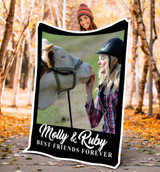 FOREVER BEST FRIENDS COW PERSONALIZED BLANKET