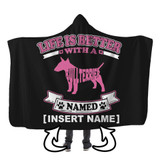 LIFE IS BETTER WITH A BULLTERRIER PERSONALIZED SHERPA BLANKET
