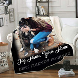 FOREVER BEST FRIENDS DOG PERSONALIZED BLANKET