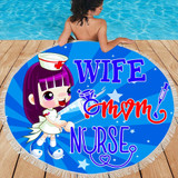 WIFE MOM NURSE BEACH/PICNIC BLANKET