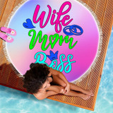 WIFE MOM BOSS BEACH/PICNIC BLANKET