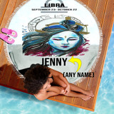 LIBRA ZODIAC ROUND BEACH/PICNIC BLANKET
