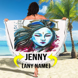 LIBRA ZODIAC ROUND BEACH/PICNIC BLANKET