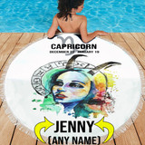 CAPRICORN ZODIAC ROUND BEACH/PICNIC BLANKET
