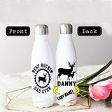 PERSONALIZED BEST BUCKIN' DAD EVER STAINLESS STEEL THERMAL BOTTLE