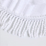 DOG SIDE ROUND TOWEL MAT TASSEL