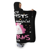 THERAPISTS UNICORN HOODED SHERPA BLANKET