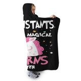 OFFICE ASSISTANTS UNICORN HOODED SHERPA BLANKET