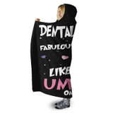 DENTAL ASSISTANT UNICORN HOODED SHERPA BLANKET