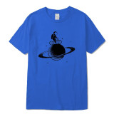 100% cotton short sleeve funny  space design Men t shirt