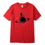 100% cotton short sleeve funny  space design Men t shirt
