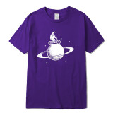 100% cotton short sleeve funny  space design Men t shirt
