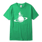 100% cotton short sleeve funny  space design Men t shirt