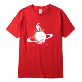 100% cotton short sleeve funny  space design Men t shirt