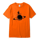 100% cotton short sleeve funny  space design Men t shirt