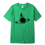 100% cotton short sleeve funny  space design Men t shirt