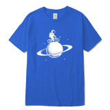 100% cotton short sleeve funny  space design Men t shirt