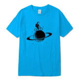 100% cotton short sleeve funny  space design Men t shirt