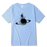 100% cotton short sleeve funny  space design Men t shirt