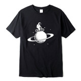 100% cotton short sleeve funny  space design Men t shirt