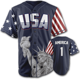 America #1 USA Baseball Jersey