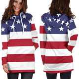 Women's American Flag Hoodie Dress