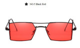 Clamshell Color Tinted Square Sunglasses