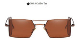 Clamshell Color Tinted Square Sunglasses