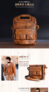Genuine Leather Men's Handbag Casual Male