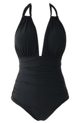 KEEP SECRETS HALTER ONE-PIECE SWIMSUIT