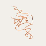 Golden Flamingo Earrings Trending Jewelry