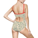 Green Leaf One-piece Swimsuit