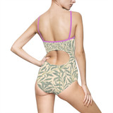 Green Leaf One-piece Swimsuit