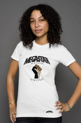 Megastar Nation United Fist - Womens Triblend T-shirt