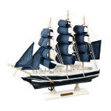 Wooden Sailing Ship Mediterranean Style Home Decoration Handmade Carved Nautical Boat Model Gift E2S Wooden Sailing Ship Mediterranean Style Home Decoration Handmade Carved Nautical Boat Model Gift E2S