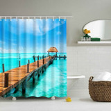 New Colorful Eco-friendly Beach Conch Starfish Shell Polyester  High Quality Washable Bath Decor Shower Curtains New Colorful Eco-friendly Beach Conch Starfish Shell Polyester  High Quality Washable Bath Decor Shower Curtains