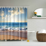 New Colorful Eco-friendly Beach Conch Starfish Shell Polyester  High Quality Washable Bath Decor Shower Curtains New Colorful Eco-friendly Beach Conch Starfish Shell Polyester  High Quality Washable Bath Decor Shower Curtains